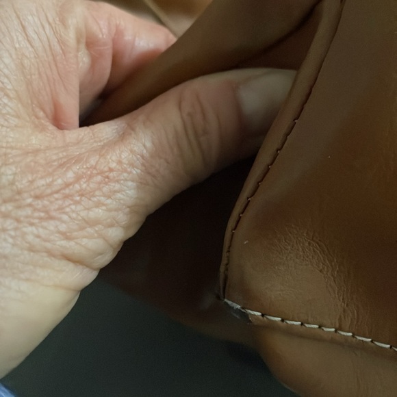 LG High Quality Vegan leather Business Laptop Tote Carry-on Cognac Brown 👜 - Picture 12 of 13